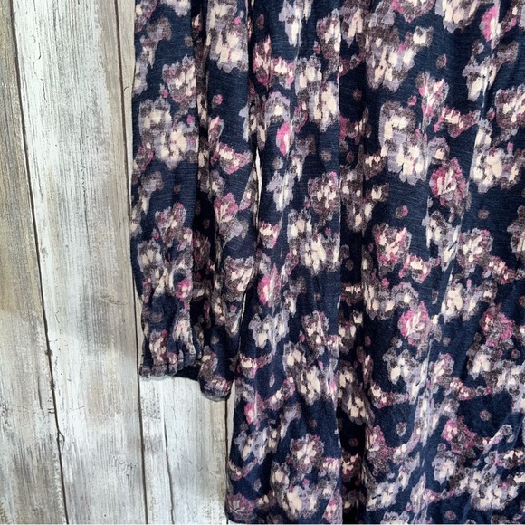 Lucky Brand Navy and Purple Floral Blouse - Picture 2 of 4